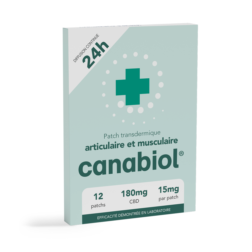 patch cannabiol au CBD pour application locale de 24heures sur les zones sensibles et enflammées