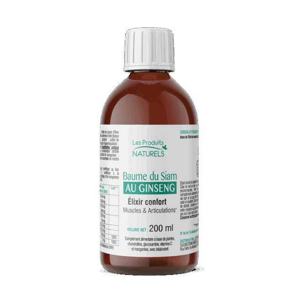sirop articulaires Baume du siam au Ginseng en formule buvable pour renforcer les articulations fragiles
